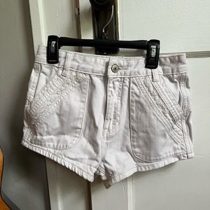 Free People white denim shorts - Size 25